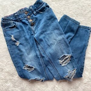Girls VIGOSS Distressed Blue Jeans